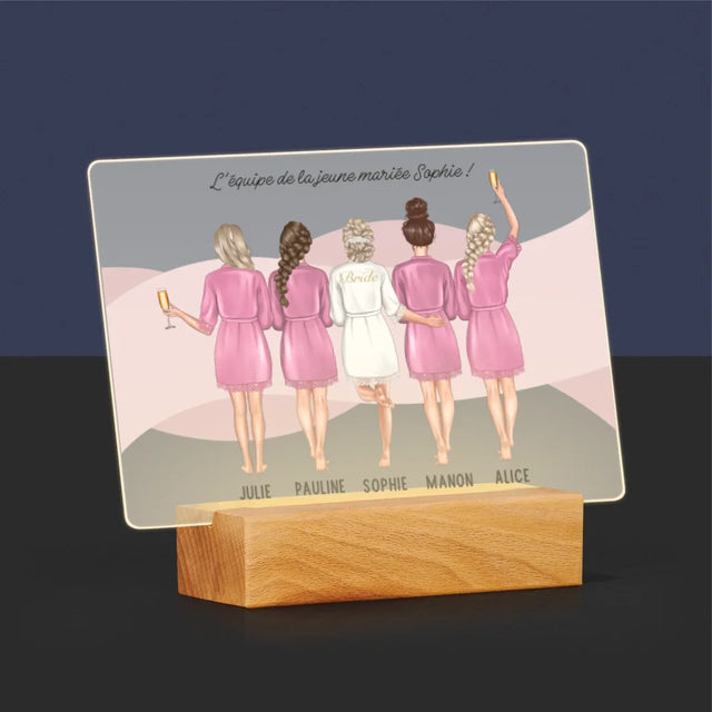 La Création Du Personnage: L'Équipe De La Jeune Mariée - Impression Sur Verre Acrylique