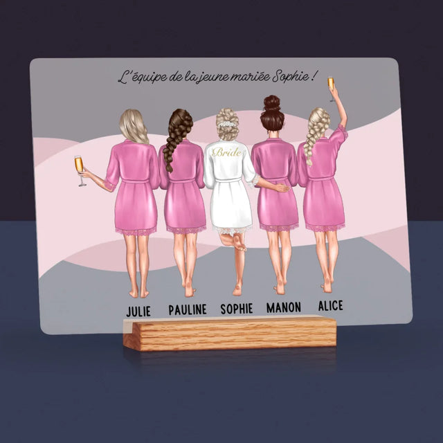 La Création Du Personnage: L'Équipe De La Jeune Mariée - Impression Sur Verre Acrylique