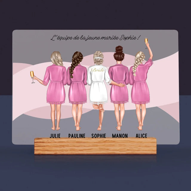 La Création Du Personnage: L'Équipe De La Jeune Mariée - Impression Sur Verre Acrylique