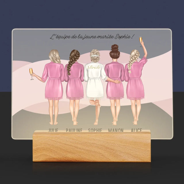 La Création Du Personnage: L'Équipe De La Jeune Mariée - Impression Sur Verre Acrylique