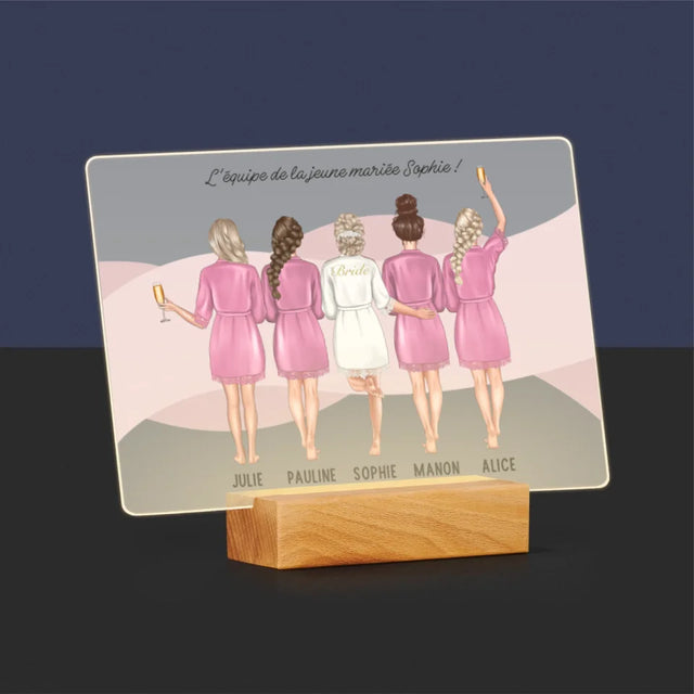 La Création Du Personnage: L'Équipe De La Jeune Mariée - Impression Sur Verre Acrylique