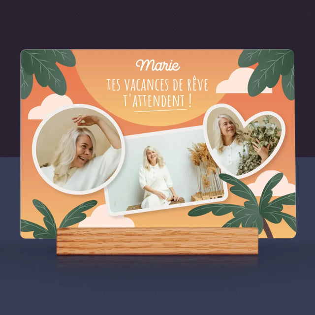 Le Collage Photo: Les Vacances De Rêve - Impression Sur Verre Acrylique