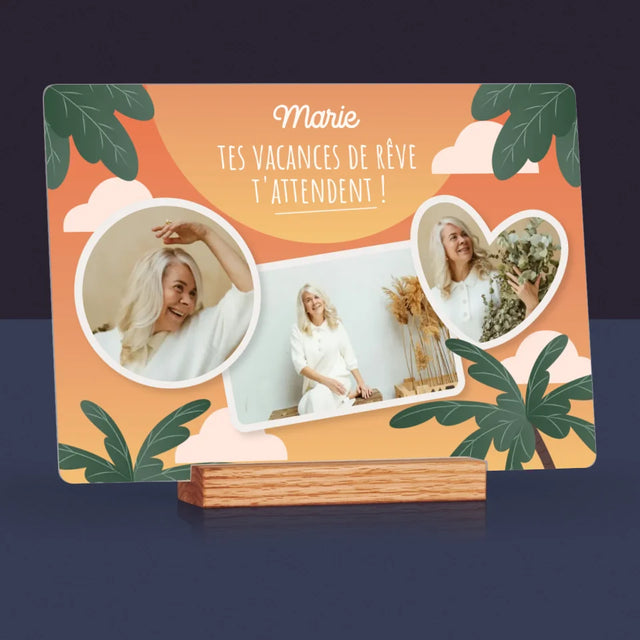 Le Collage Photo: Les Vacances De Rêve - Impression Sur Verre Acrylique