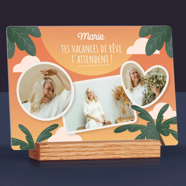 Le Collage Photo: Les Vacances De Rêve - Impression Sur Verre Acrylique