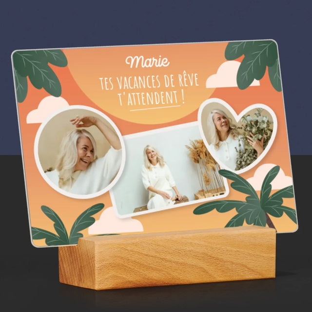 Le Collage Photo: Les Vacances De Rêve - Impression Sur Verre Acrylique