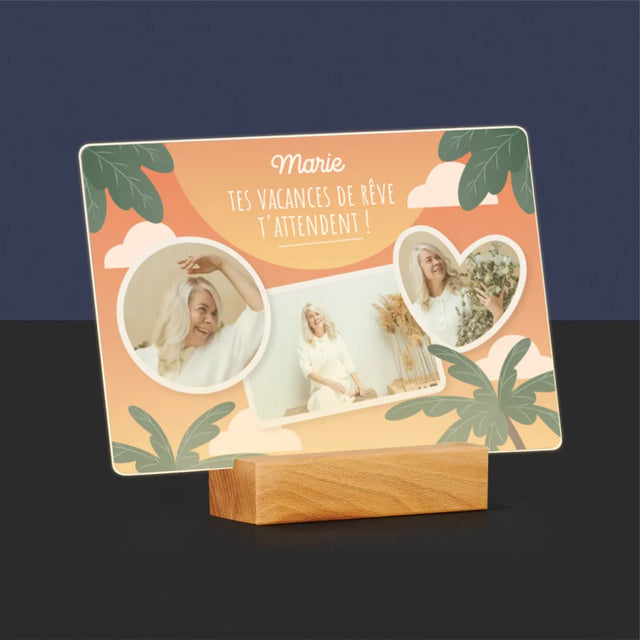 Le Collage Photo: Les Vacances De Rêve - Impression Sur Verre Acrylique