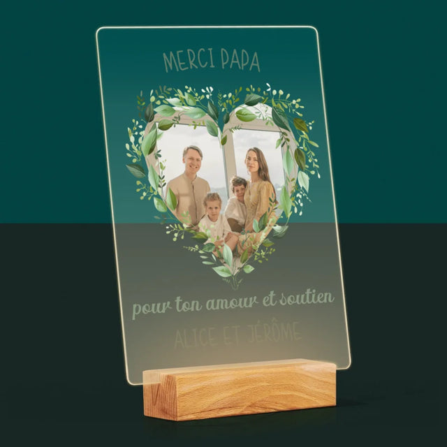 La Photo Et Un Texte: Merci Papa - Impression Sur Verre Acrylique