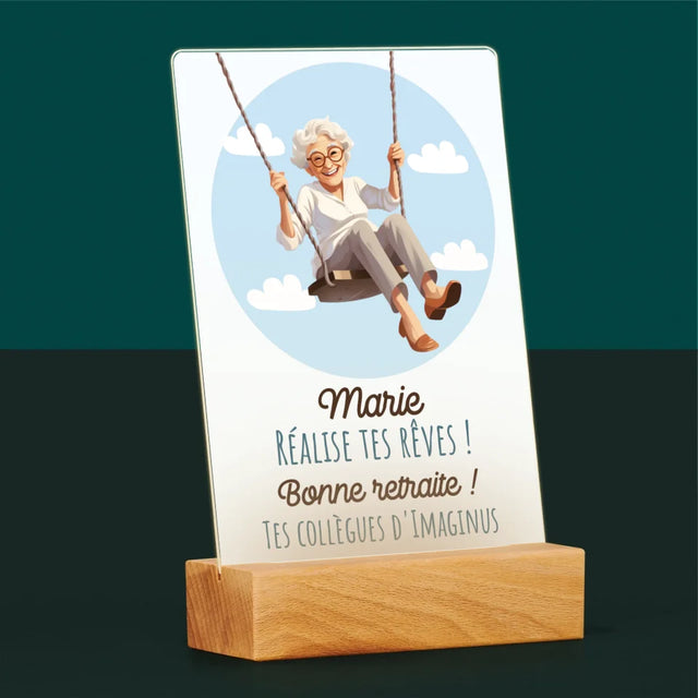 Le Prénom Et Un Texte: Réalise Tes Rêves - Impression Sur Verre Acrylique