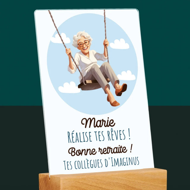 Le Prénom Et Un Texte: Réalise Tes Rêves - Impression Sur Verre Acrylique