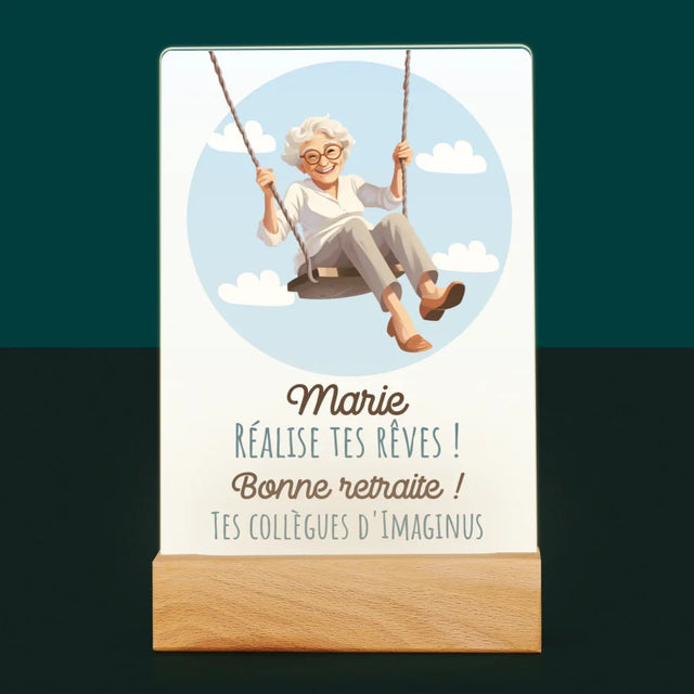 Le Prénom Et Un Texte: Réalise Tes Rêves - Impression Sur Verre Acrylique