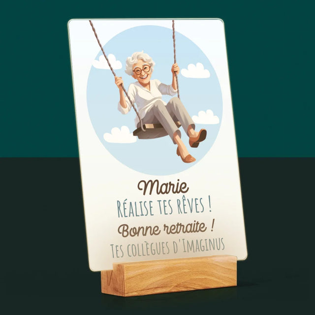 Le Prénom Et Un Texte: Réalise Tes Rêves - Impression Sur Verre Acrylique