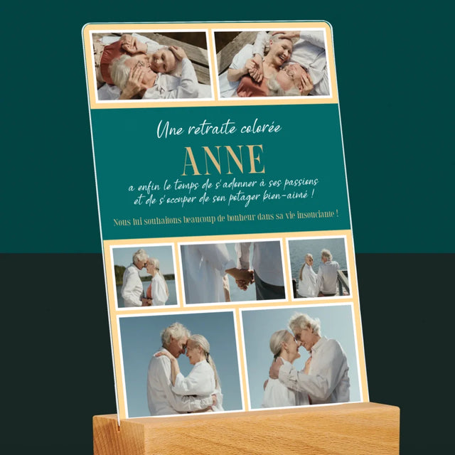 Le Collage Photo: Une Retraite Colorée - Impression Sur Verre Acrylique