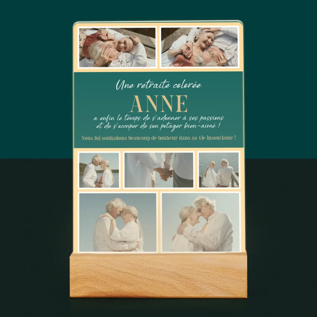 Le Collage Photo: Une Retraite Colorée - Impression Sur Verre Acrylique