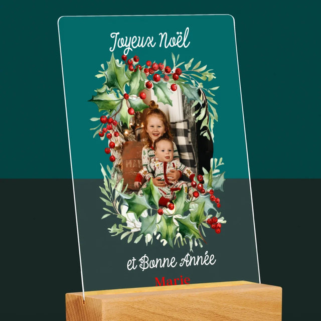 La Photo Et Un Texte: La Couronne De Noël - Impression Sur Verre Acrylique