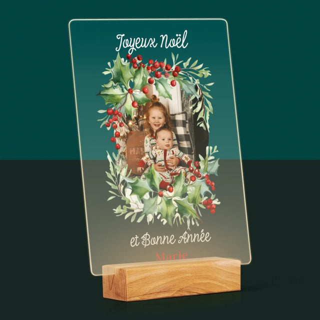La Photo Et Un Texte: La Couronne De Noël - Impression Sur Verre Acrylique