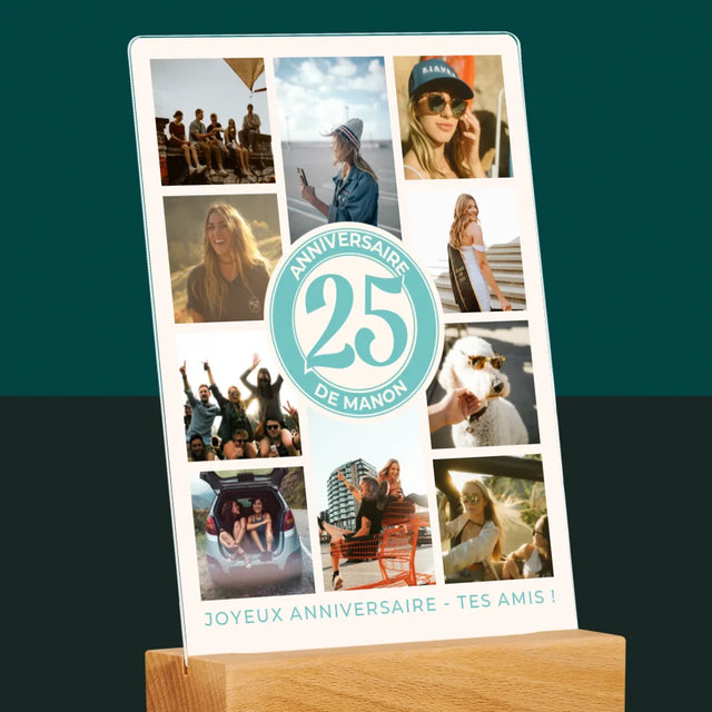 Le Collage Photo: 25 Anniversaire - Impression Sur Verre Acrylique