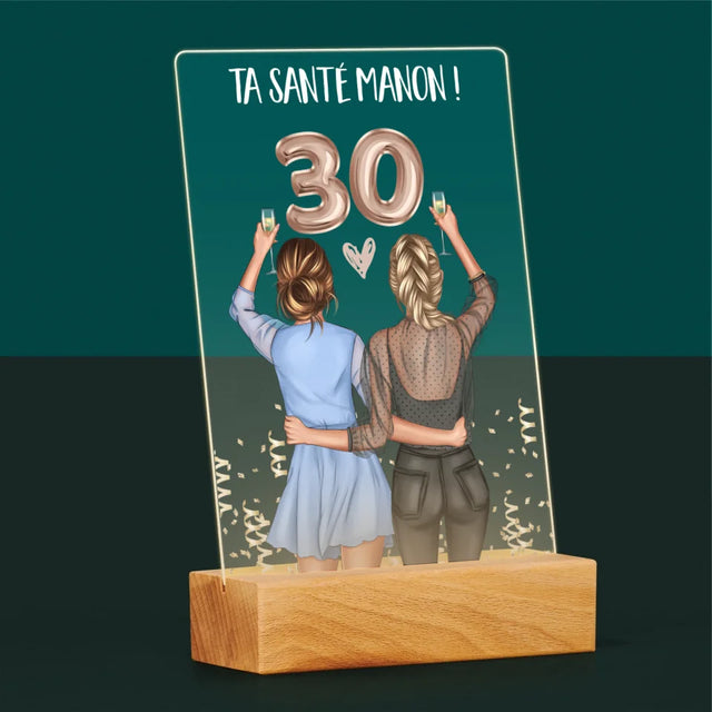 La Création Du Personnage: Ta Santé 30 - Impression Sur Verre Acrylique