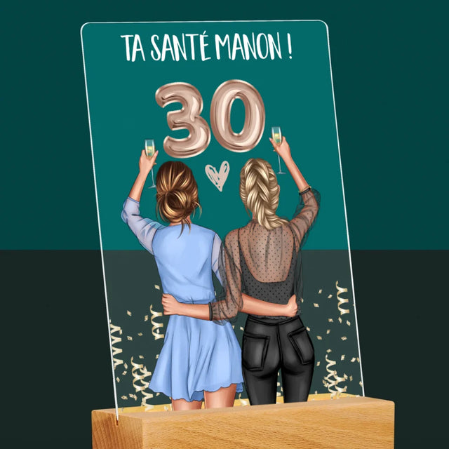 La Création Du Personnage: Ta Santé 30 - Impression Sur Verre Acrylique