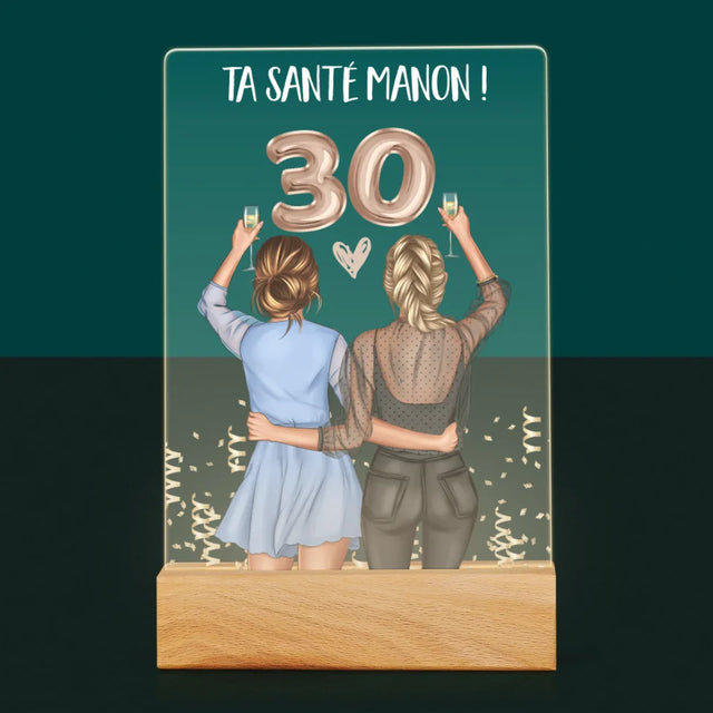 La Création Du Personnage: Ta Santé 30 - Impression Sur Verre Acrylique