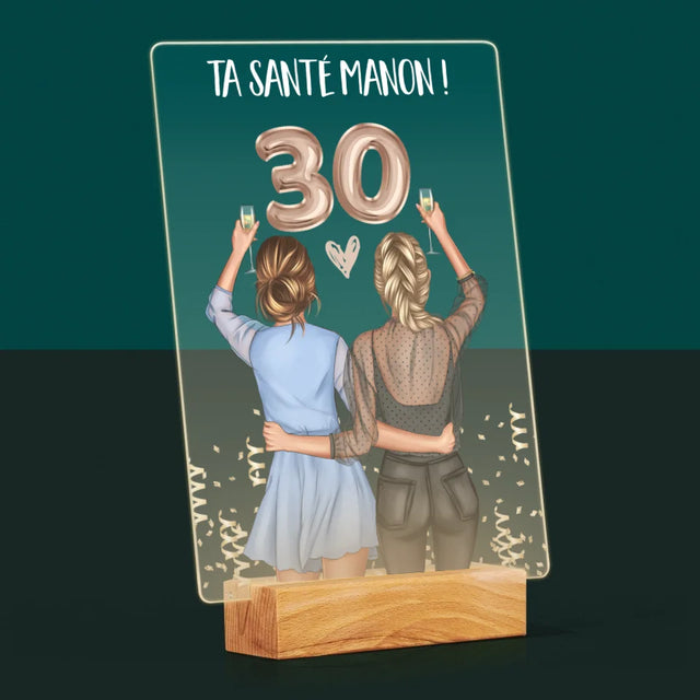 La Création Du Personnage: Ta Santé 30 - Impression Sur Verre Acrylique