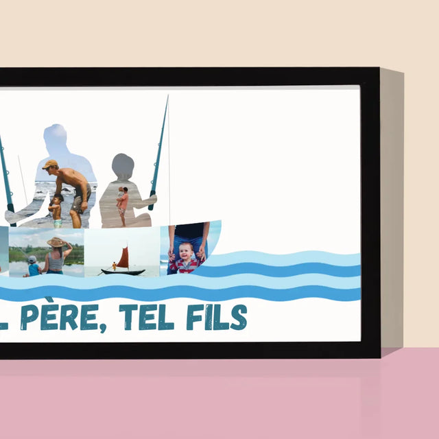 Forme Des Photos: Tel Père, Tel Fils - Impression Encadrée 20X40