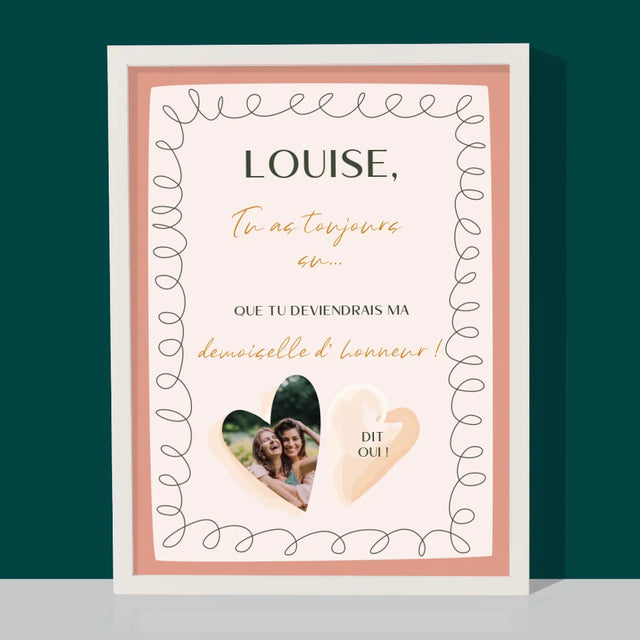 La Photo Et Un Texte: Tu As Toujours Su - Impression Encadrée 30X40