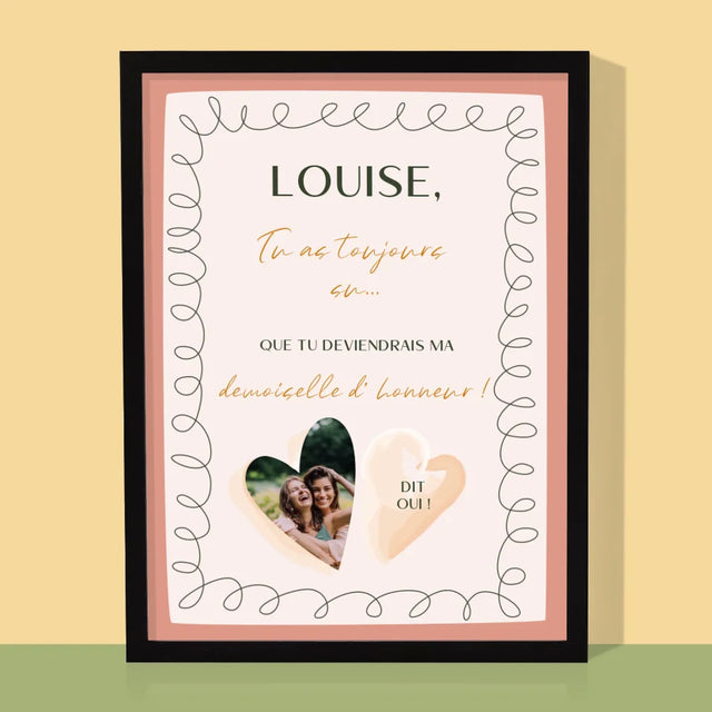 La Photo Et Un Texte: Tu As Toujours Su - Impression Encadrée 30X40