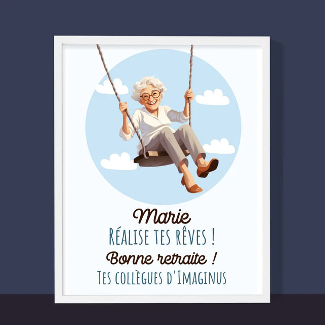 Le Prénom Et Un Texte: Réalise Tes Rêves - Impression Encadrée 30X40