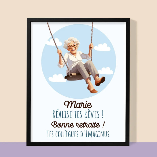 Le Prénom Et Un Texte: Réalise Tes Rêves - Impression Encadrée 30X40