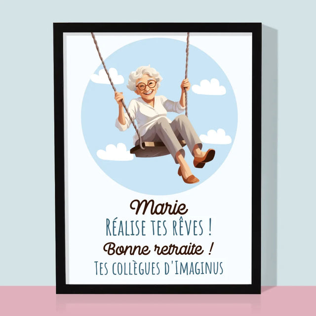 Le Prénom Et Un Texte: Réalise Tes Rêves - Impression Encadrée 30X40