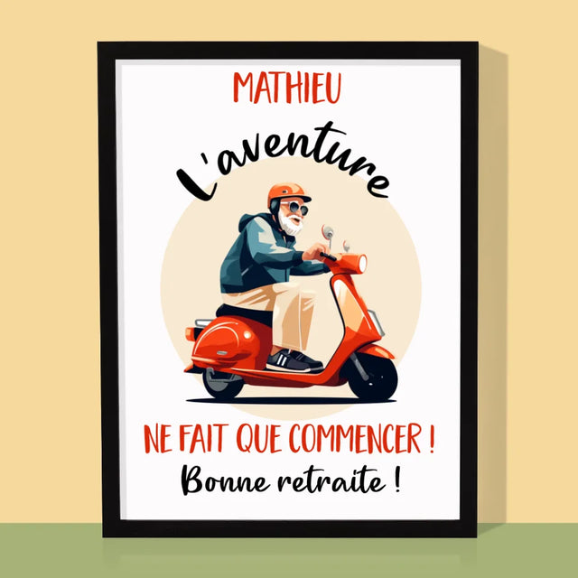 Le Prénom Et Un Texte: L'Aventure Ne Fait Que Commencer - Impression Encadrée 30X40