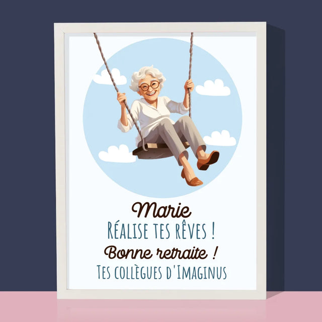 Le Prénom Et Un Texte: Réalise Tes Rêves - Impression Encadrée 30X40