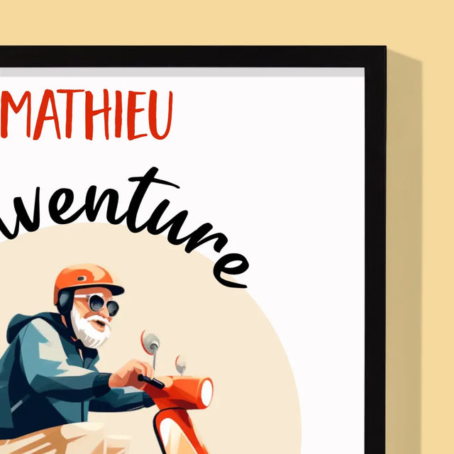 Le Prénom Et Un Texte: L'Aventure Ne Fait Que Commencer - Impression Encadrée 30X40