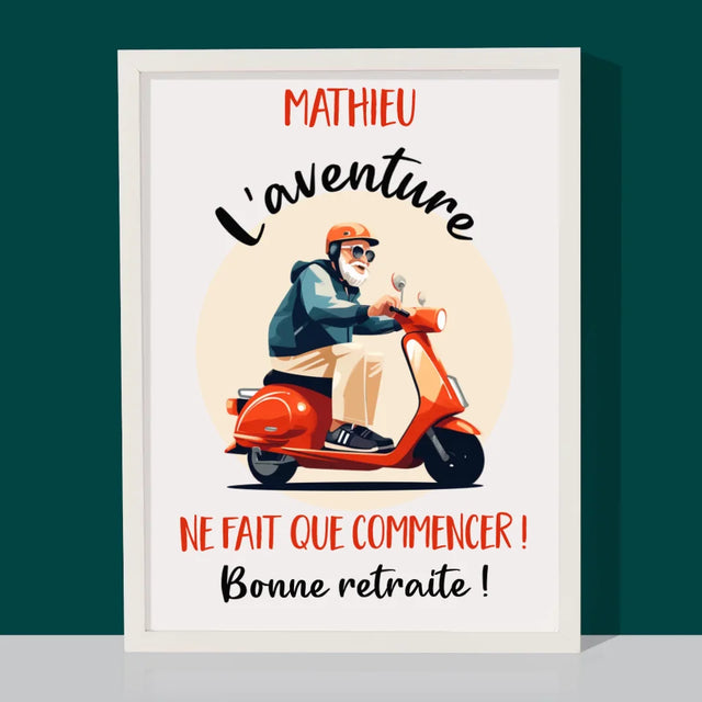 Le Prénom Et Un Texte: L'Aventure Ne Fait Que Commencer - Impression Encadrée 30X40