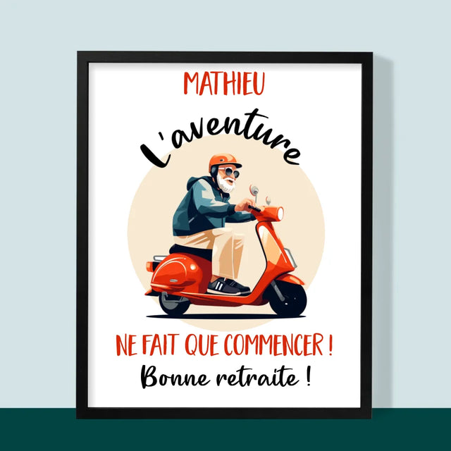 Le Prénom Et Un Texte: L'Aventure Ne Fait Que Commencer - Impression Encadrée 30X40