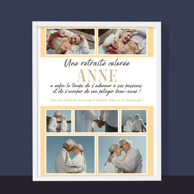 Le Collage Photo: Retraite Dans Des Bars Colorés - Impression Encadrée 30X40