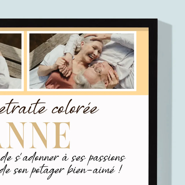 Le Collage Photo: Retraite Dans Des Bars Colorés - Impression Encadrée 30X40