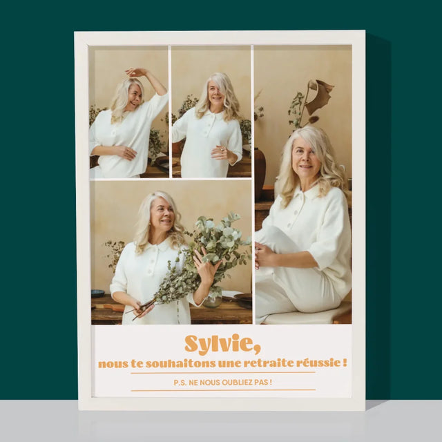 Le Collage Photo: Une Retraite Réussie - Impression Encadrée 30X40