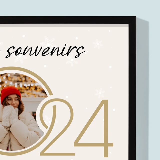 Le Collage Photo: Nos Souvenirs De Cette Année - Impression Encadrée 30X40