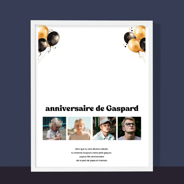 La Carte Des Étoiles: 18E Anniversaire, Étoiles, Avec Dédicace - Impression Encadrée 30X40