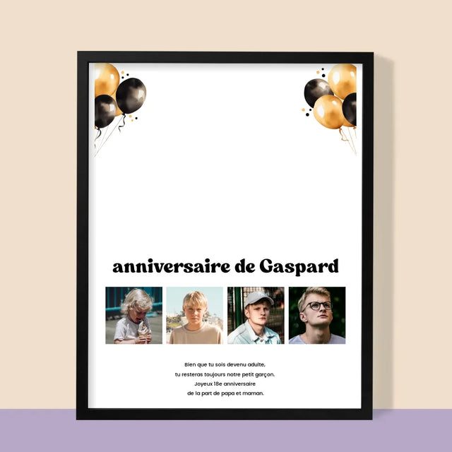 La Carte Des Étoiles: 18E Anniversaire, Étoiles, Avec Dédicace - Impression Encadrée 30X40