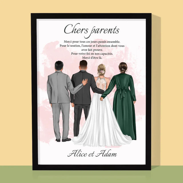 La Création Du Personnage: Chers Parents, Merci - Impression Encadrée 30X40
