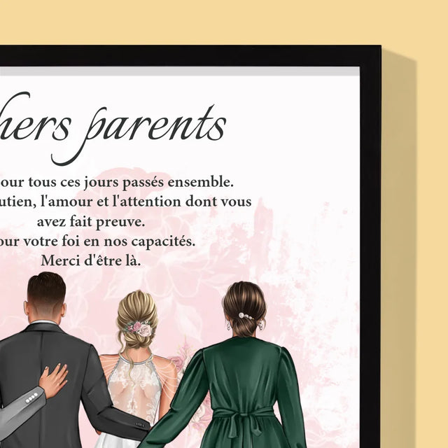 La Création Du Personnage: Chers Parents, Merci - Impression Encadrée 30X40