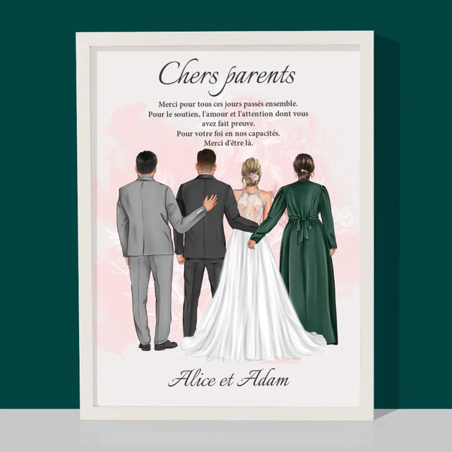 La Création Du Personnage: Chers Parents, Merci - Impression Encadrée 30X40