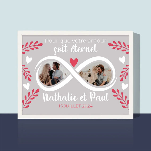 Le Collage Photo: Pour Que Votre Amour Soit Éternel - Impression Encadrée 30X40