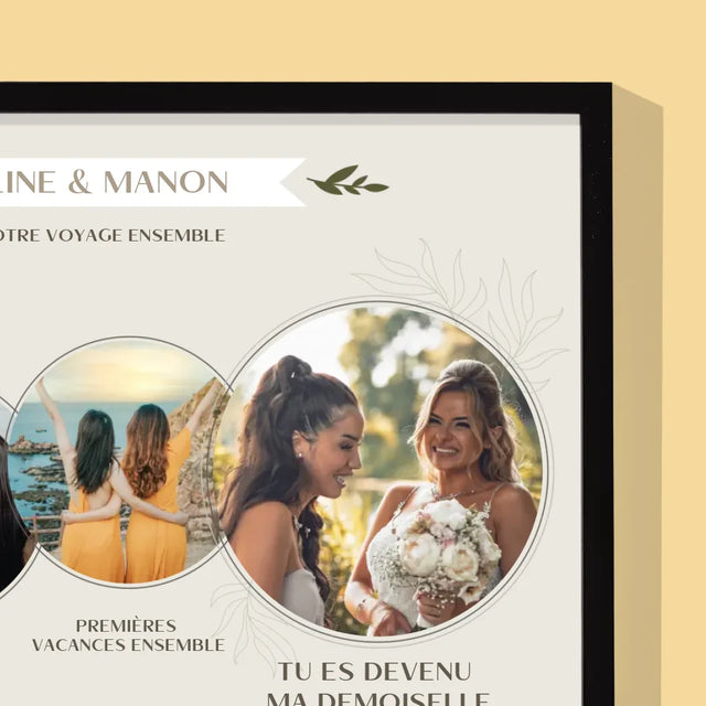 Le Collage Photo: C'Est Notre Voyage Ensemble - Impression Encadrée 30X40