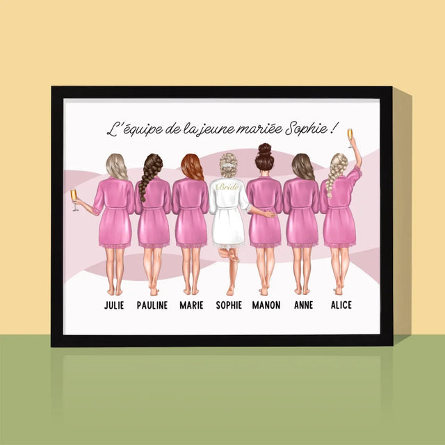 La Création Du Personnage: L'Équipe De La Jeune Mariée - Impression Encadrée 30X40