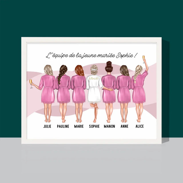 La Création Du Personnage: L'Équipe De La Jeune Mariée - Impression Encadrée 30X40