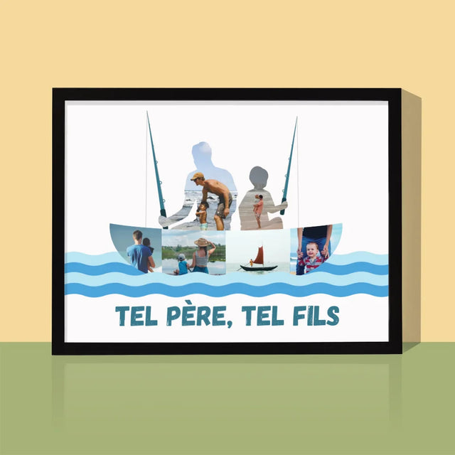 Forme Des Photos: Tel Père, Tel Fils - Impression Encadrée 30X40