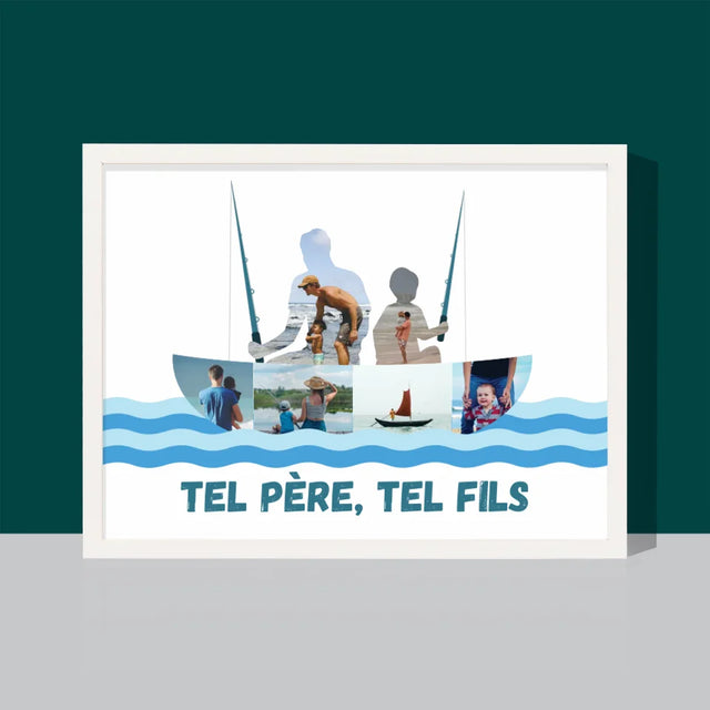 Forme Des Photos: Tel Père, Tel Fils - Impression Encadrée 30X40